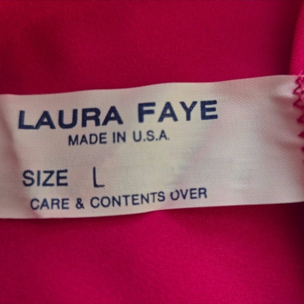 Vintage Laura Faye Satin Pajama Set with Lace - Picture 8 of 11